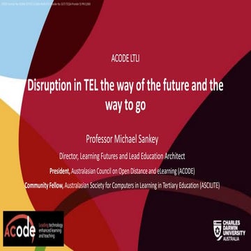 Disruption in TEL the way of the future and the way to go