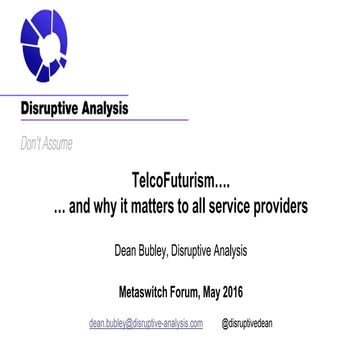 Disruptive Analysis - Telecoms Futurism