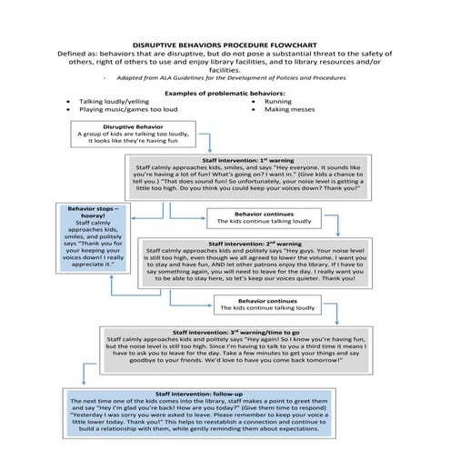 Disruptive Behavior Flow Chart | PDF