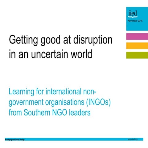 Getting good at disruption in an uncertain world: learning for ...