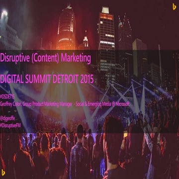 Disruptive Content Marketing