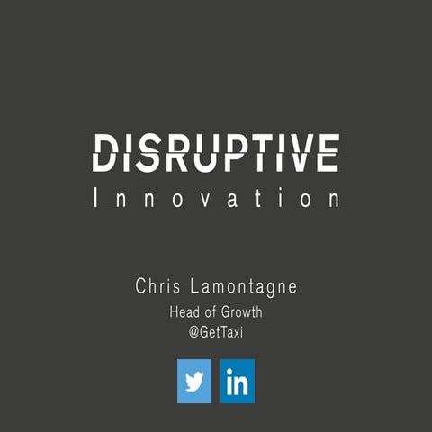 Disruptive innovation - Get Taxi