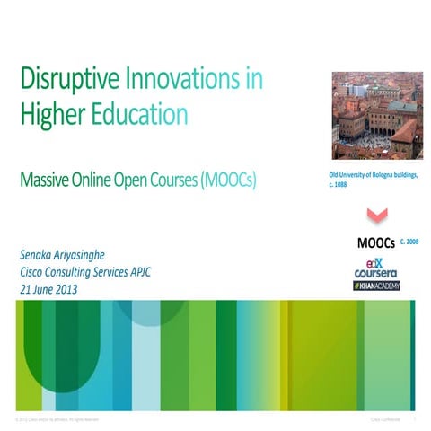 Disruptive Innovations in Higher Education 