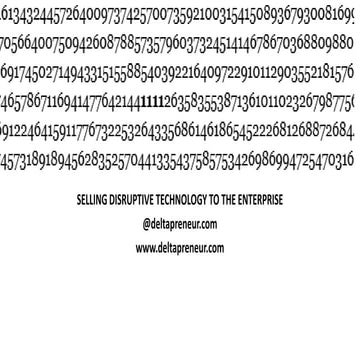 Selling disruptive technolgy to the enterprise