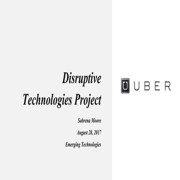 Disruptive technologies project