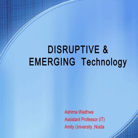 Disruptive technology