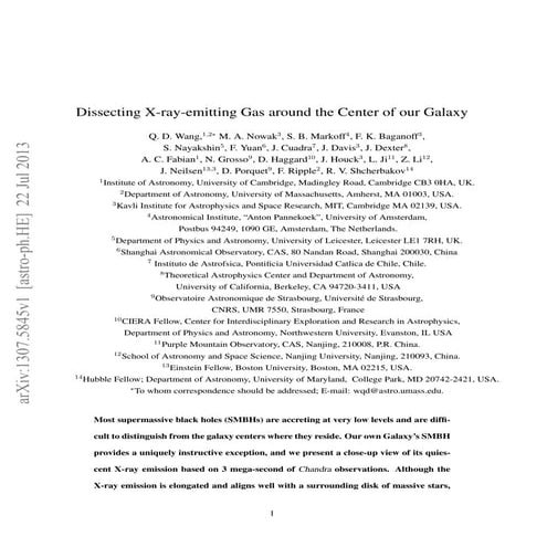 Dissecting x ray_emitting_gas_around_the_center_of_our_galaxy