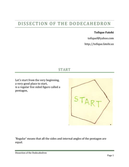 Dissection Of The Dodecahedron