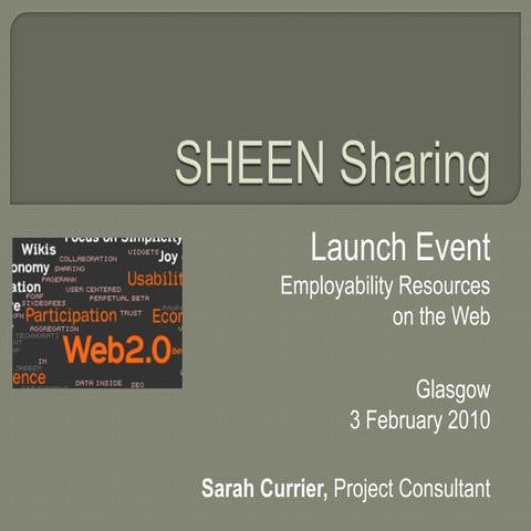 SHEEN Sharing Launch: Employability Resources on the Web