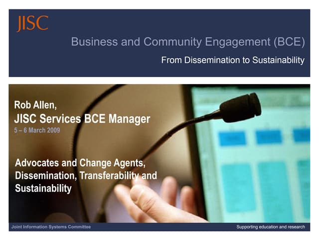 JISC BCE - Dissemination