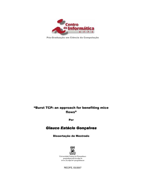 Burst TCP: an approach for benefiting mice flows