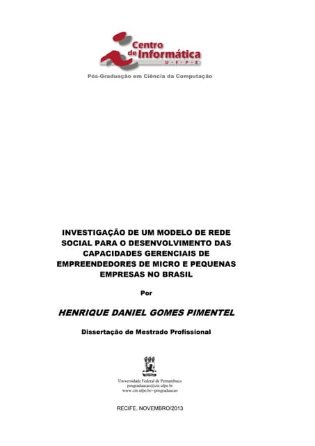 Investigação de um modelo de Rede S...