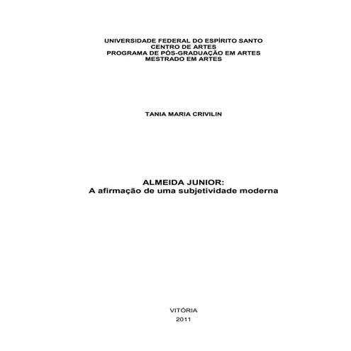 Dissertação almeida junior   a afirmação de uma subjetividad