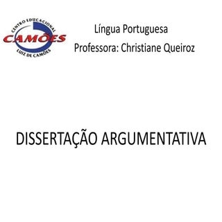 DISSERTAÇÃO ARGUMENTATIVA
