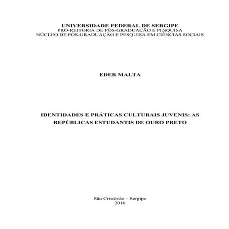 Dissertação de eder claudio malta souza na ufs 2010