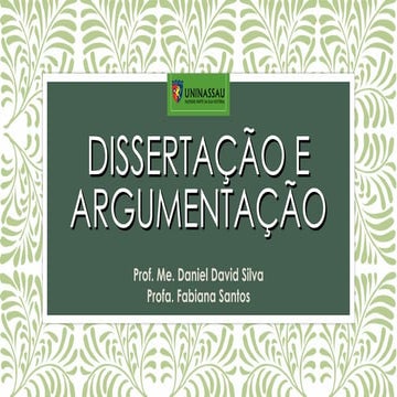 Dissertação e Argumentação.ppt EDUCAÇÃO | PPT