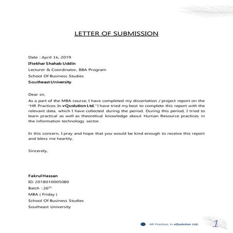 Human Resource Practices in Software Company