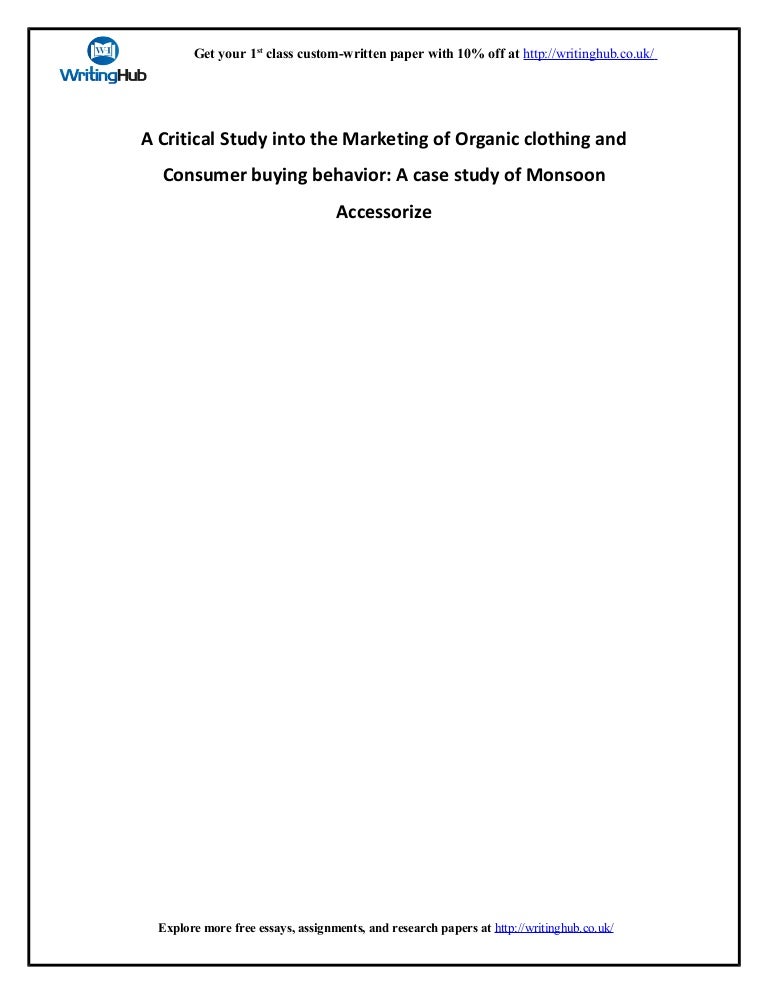 Dissertation consumer buying behavior