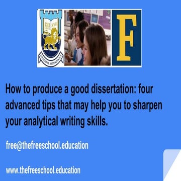 Dissertation analytical writing skills