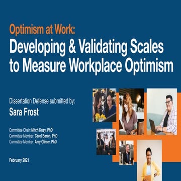 Optimism at Work: Developing and Validating Scales to Measure Workplace Optimism