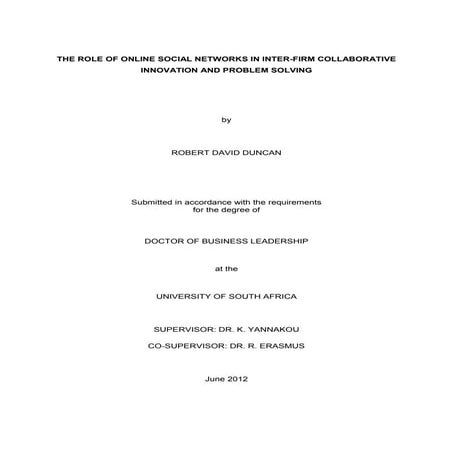 The role of online social networks in inter-firm collaborative innovation and...