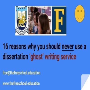 Never use a dissertation ghost writing service