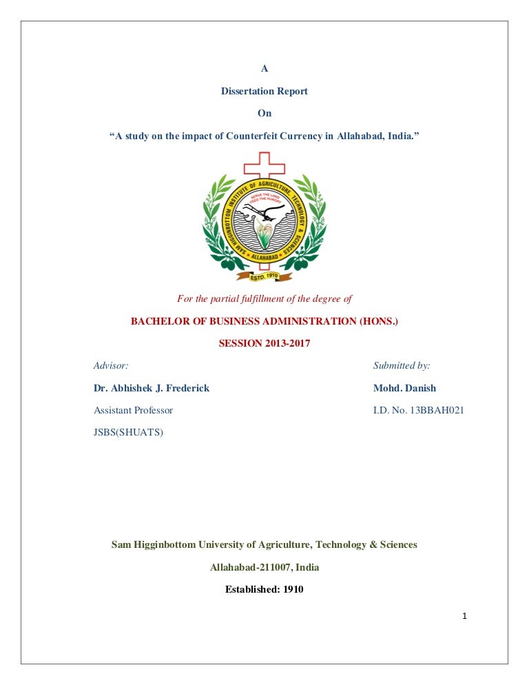 Counterfeit dissertation image