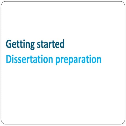 Dissertation planning session