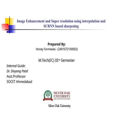 Single Image Super Resolution Overview | PDF