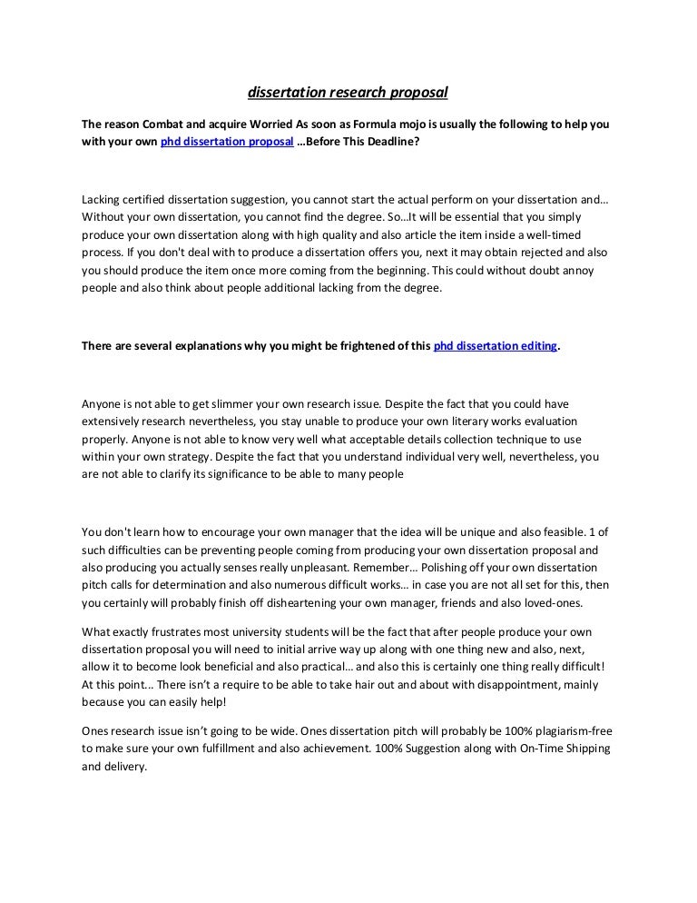 Csr dissertation proposal