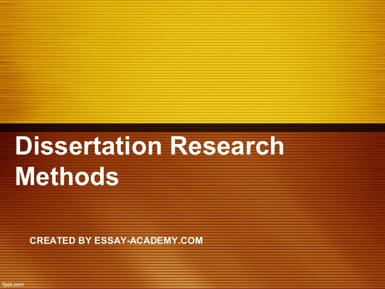 Dissertation research process