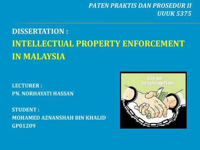 IP MANAGEMENT IN MALAYSIA