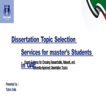 Dissertation Topic Selection Help in UAE .pptx
