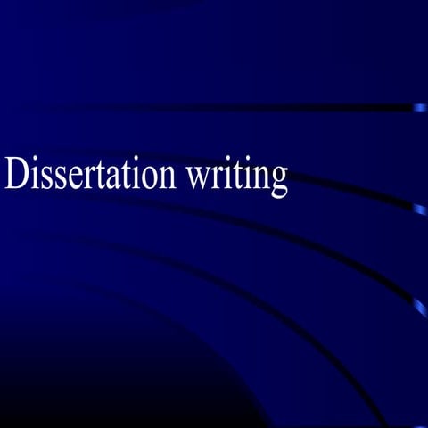 Dissertation writing