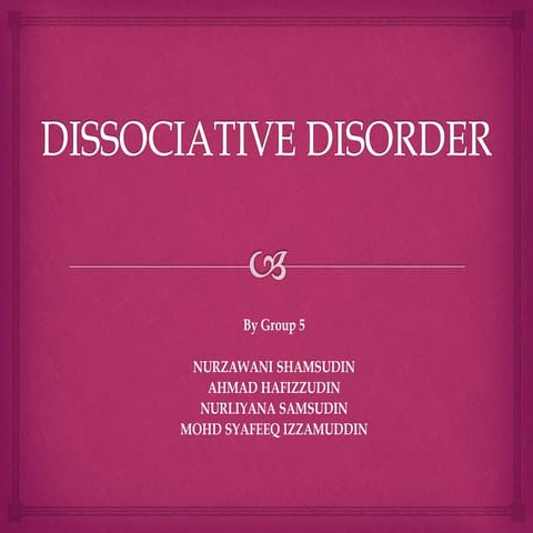 Dissociative disorder