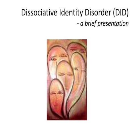 Dissociative identity disorder (DID) earlier known as Multiple ...