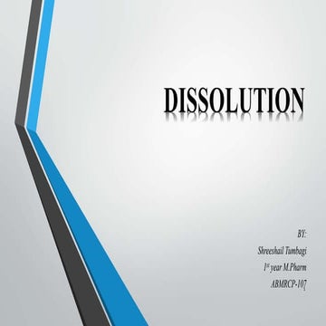 Dissolution