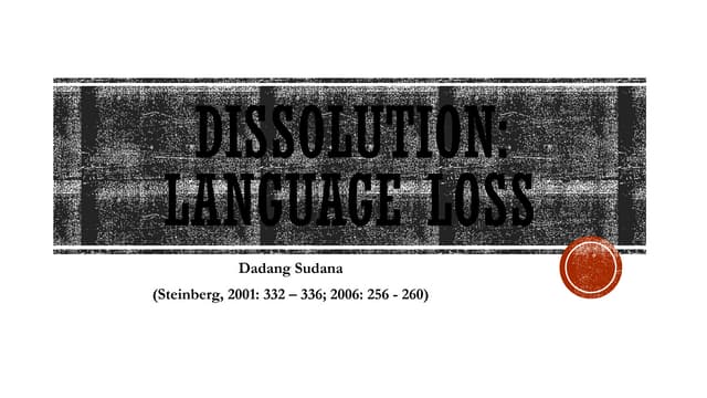 Dissolution Linguistik Forensik Dalam Tipologi