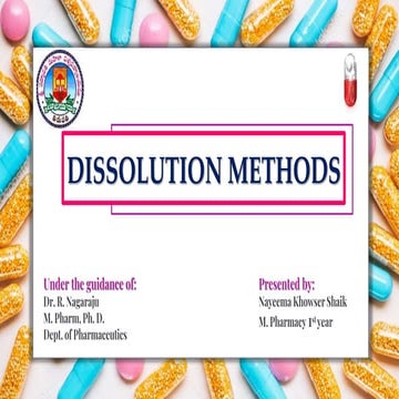 Dissolution methods