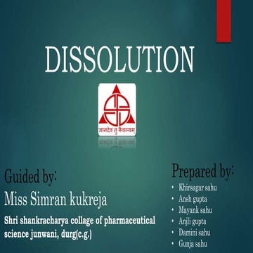 DISSOLUTION