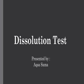 Dissolution test