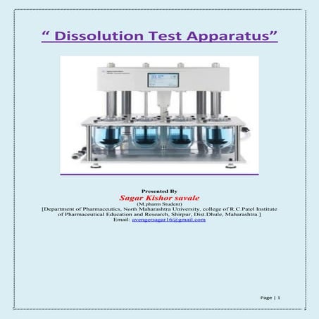 Dissolution test apparatus 