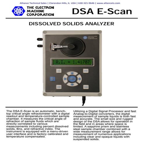 Dissolved Solids Analyzer Refractometer