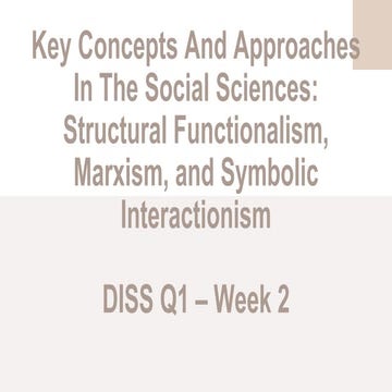 The Basic Concepts and Principles of the Major Social Sciences Theories ...