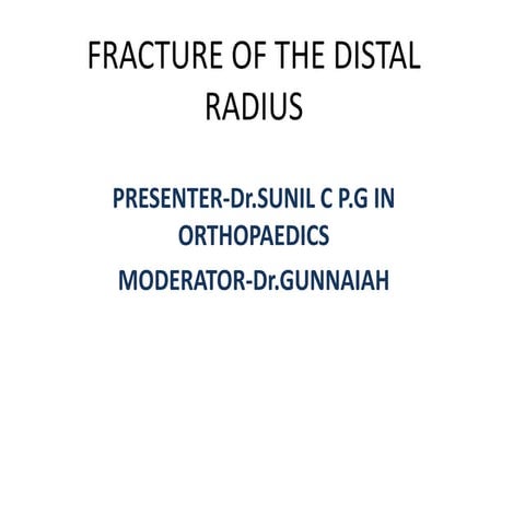 Distal end radius fracture