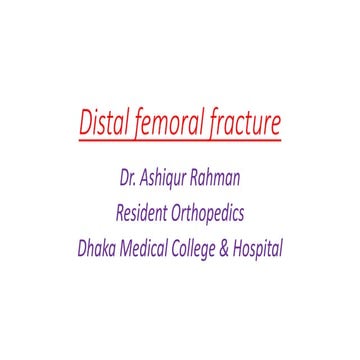 Distal femoral fracture