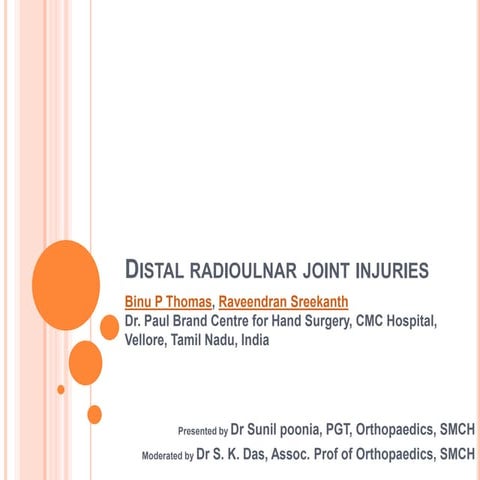 Distal radioulnar joint injuries