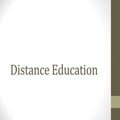 Distance education