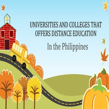 Universities and college offers distance education in the Philippines
