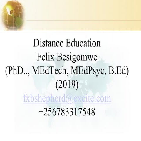 Distance education